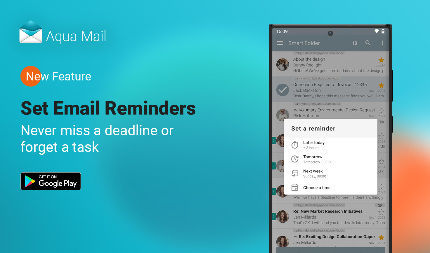 Optimizing Workflow: The Advantages of Set Email Reminders in Aqua Mail for Android